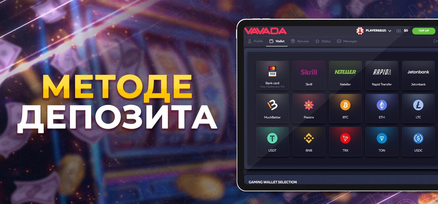 Методе депозита у казину.